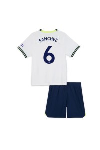 Fotbalové Dres Tottenham Hotspur Davinson Sanchez #6 Dětské Domácí Oblečení 2022-23 Krátký Rukáv (+ trenýrky)